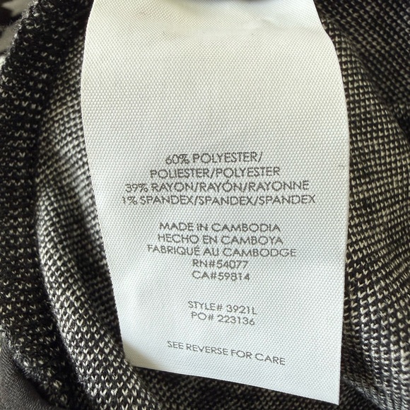 Cabi Houndstooth Wide Leg Pants Size 0 NWOT Chic High Rise Trouser - Picture 15 of 15